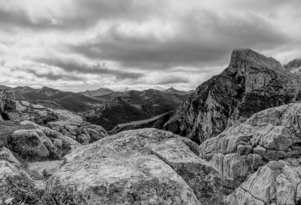 Picos de Europas rocks and sky